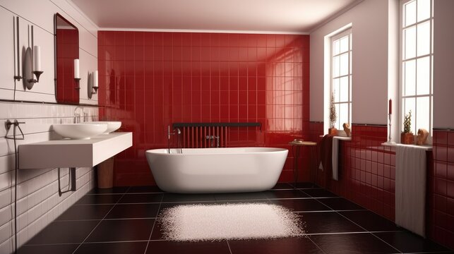 Modern Home Background. Contemporary Interior Design. Generative AI.