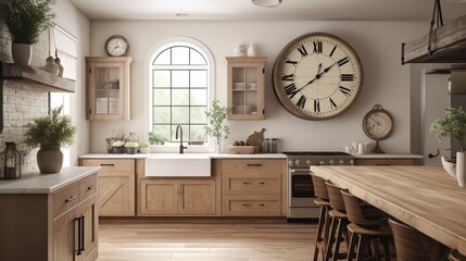 Kitchen interior in a country house