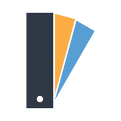 Pantone color icon, colorful graphic catalog symbol, color template web vector illustration