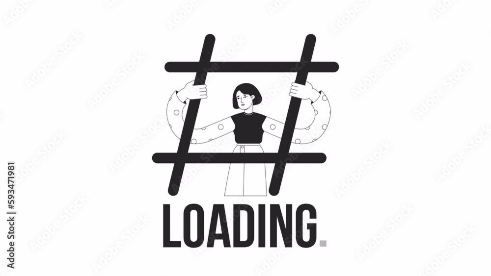 Poster hashtag obsessed bw loader animation. social media platform. flash message 4k video footage. isolate