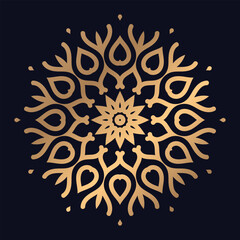 Abstract Floral Round Ornament mandala design background