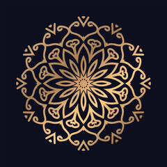 Elegant Floral Round Ornament. Oriental Pattern mandala design background
