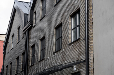 Fototapeta na wymiar exterior of a modern brick house