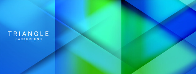 Obraz premium Abstract triangular pattern colorful dynamic design background