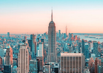 The skyline of New York City, United States