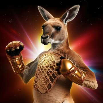 カンガルーのボクシング | kangaroo boxing  Generative AI