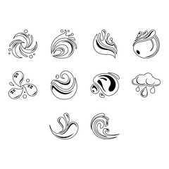 water clip art set