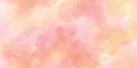 abstract watercolor background .watercolor background with pink and yellow color. Fantasy light red, pink shades watercolor background. subtle watercolor pink yellow gradient illustration.