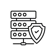 Server Security icon vector stock.