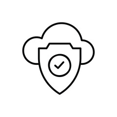 Cloud Security icon vector stock.