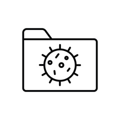 Infected Folder icon vector stock.