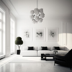 elegant minimalist living room decoration