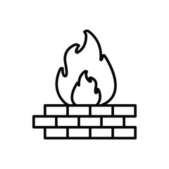 Firewall icon vector stock.