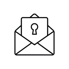 Secure Mail icon vector stock.