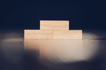 Wooden blocks Background for business text.
