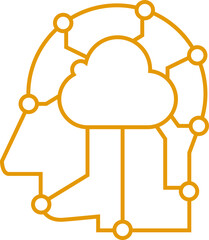 human head with cloud icon