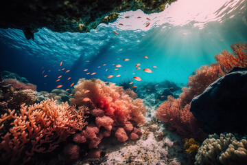 Fototapeta na wymiar beautiful underwater charm