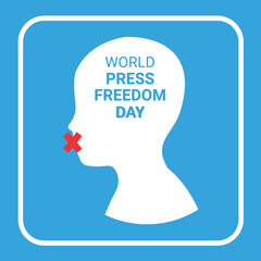 World Press Freedom Day. Holiday concept. Template for background, banner, card, poster with text inscription. Vector illustration.