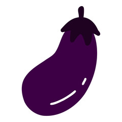 手描きのなすイラスト