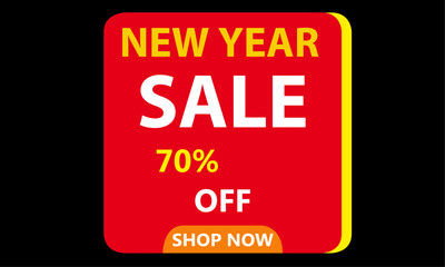 Fototapeta premium New Year Sale Off Banner Design