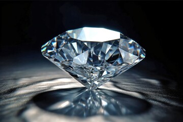 Perfect Diamond, a flawless and brilliant gemstone - Generative Ai