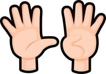 counting hand.finger number nine  illustration vector