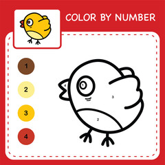 Color by number worksheet for kids learning numbers by coloring