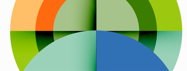 Obraz premium Circle trendy minimal geometric abstract background. Vector Illustration For Wallpaper, Banner, Background, Card, Book Illustration, landing page