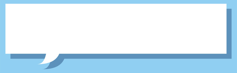 Obraz premium 吹き出しのイラスト13【白シルエットと影】