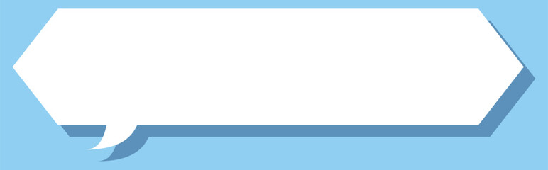 Obraz premium 吹き出しのイラスト15【白シルエットと影】