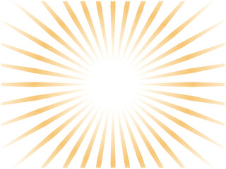 Obraz premium 明るい花火イメージの抽象的な集中線背景_ライトオレンジ