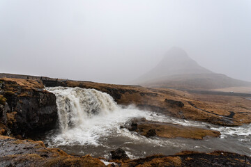 Kirkjufell in the fog, Iceland