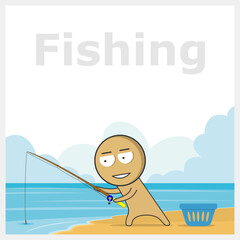 Man fishing with a fishing rod
