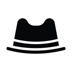 hat solid icon illustration vector graphic
