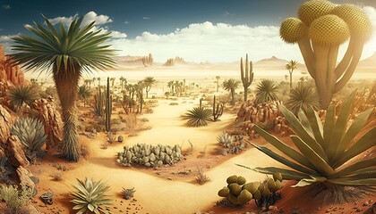 Life in the tropical desert landscape of 10,000 BC was tough, and only the species that were well-suited to the environment could survive. Game context.