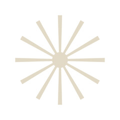 Graphic sun, Sun symbol, Astrological symbols Vector illustration Silhouette.