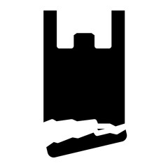 plastic bag glyph 