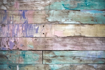 Distressed colored wooden panel background