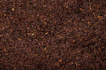 Black tea. Heap of dried turkish black tea in heap