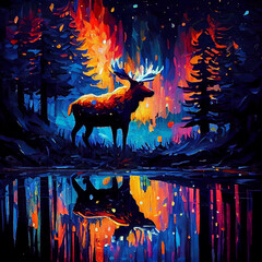 Rangers hunting, majestic elk, wooded hillside, fragrant breeze,