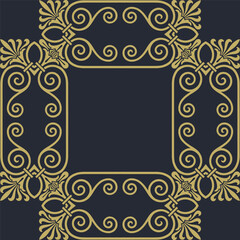 A square frame with a floral pattern.