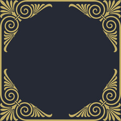 A gold frame with a floral pattern