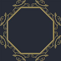 A gold frame with a floral pattern