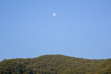 moon over the mountains