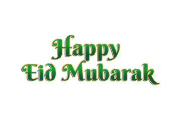 happy eid mubarak green design template transparent design