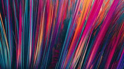 Colorful lines on a dark background Generative AI