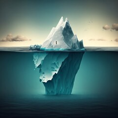 Business Success Metaphor: Tip of the Iceberg Concept, Generative Ai