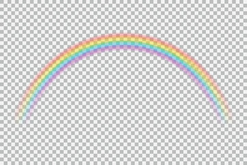 Translucent rainbow on transparent background. Vector