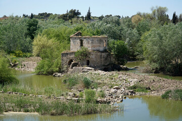 Albolafia water mill on Guadalquivir River in Cordoba, Spain