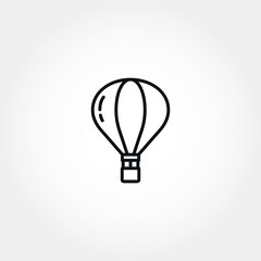 hot air balloon line icon.